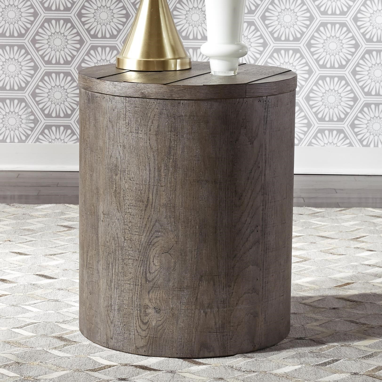 Modern Farmhouse Drum End Table